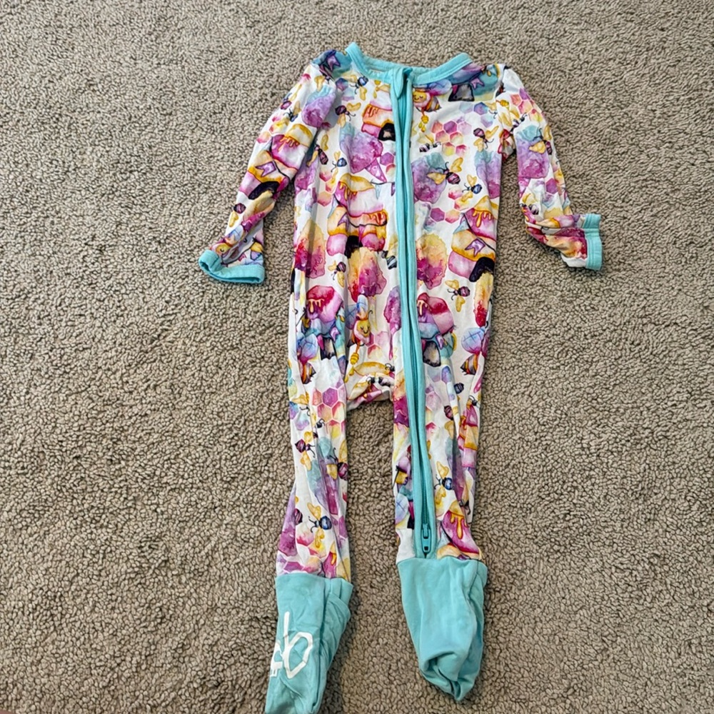 birdie bean onesie 3-6m bamboo pajamas